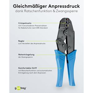 Produktbild für Crimpzange Goobay 11790