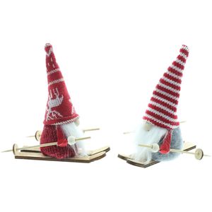 Produktbild für Weihnachtsfigur Frank-Flechtwaren 770653, Wichtel Ski-Tour