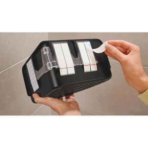 Produktbild für Duschablage Tesa Lavaa S Duschkorb, schwarz matt