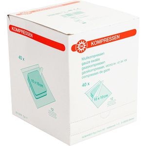 Produktbild für Mullkompressen Nobamed 712210, aus Baumwolle, steril