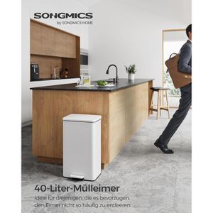 Produktbild für Mülleimer Songmics LTB540W4002, weiß