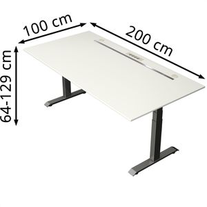 Produktbild für Schreibtisch Kerkmann Move boost 4 weiß/ anthrazit