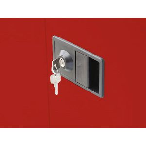 Produktbild für Werkzeugschrank Bisley E402A01G, aus Metall, grau / rot