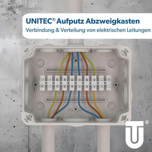 Produktbild für Abzweigdose Unitec 40209L, wasserdicht IP65 für außen