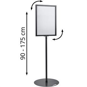 Produktbild für Infoständer Böttcher-AG aus Aluminium, schwarz, A2