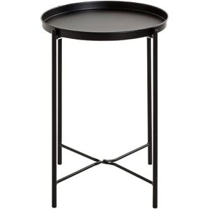 Produktbild für Beistelltisch Haku-Möbel 25566, schwarz, aus Metall