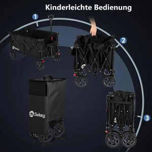 Produktbild für Bollerwagen Sekey XXL FW202, faltbar
