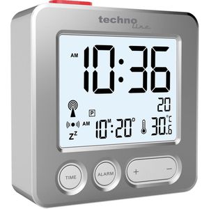 Produktbild für Wecker Technoline WT 265 silber, digital