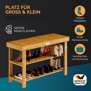 Produktbild für Schuhbank CASARIA 106542, braun, aus Holz