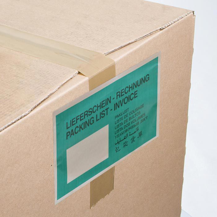 Dm-folien Lieferscheintasche DIN Lang - 1000 Stück Mit Mehrsprachigem Aufdruck