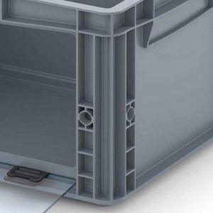 Produktbild für Eurobox AUER EG SKL 43/22 HG, grau, mit Acrylglas-Sichtklappe