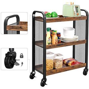 Produktbild für Küchenwagen Vasagle LRC66BX, vintage braun