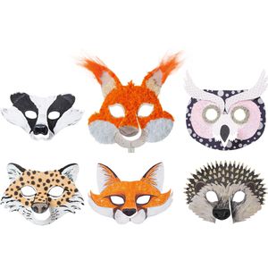 Produktbild für Bastelset Folia 23259 Kindermasken Waldtiere