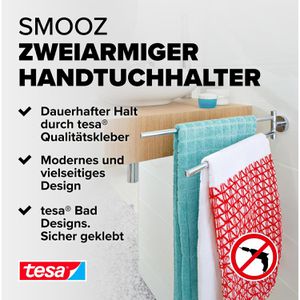 Produktbild für Handtuchhalter Tesa Smooz 40317, silber