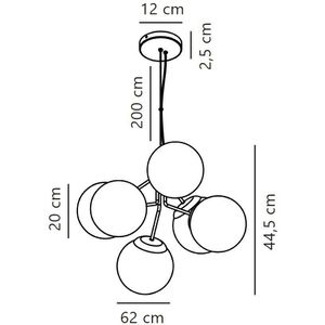 Produktbild für Pendelleuchte Nordlux Ivona 6-Spot, 6-flammig, mit E27-Fassung