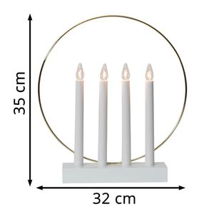 Produktbild für Lichterbogen Eglo 410979, Glossy, weiß / messing