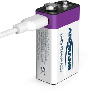 Produktbild für Akku Ansmann 1314-0005, 9 V, 340 mAh