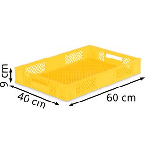 Produktbild für Eurobox Alpha-Paletten gelb, 15 Liter, lebensmittelecht