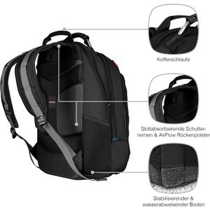 Produktbild für Laptop-Rucksack Wenger Carbon, 600637, schwarz