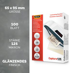 Produktbild für Laminierfolien Fellowes 53067, 65 x 95 mm