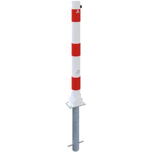 Produktbild für Absperrpfosten Schake 476FUHB+1, 1 Öse, rot/weiß, aus Metall