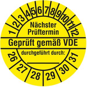 Produktbild für Prüfplaketten Böttcher-AG Nächste Prüftermin geprüft gem. VDE
