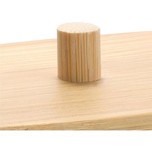 Produktbild für Wattestäbchenbehälter Navaris transparent, mit Bambusdeckel