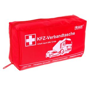 Kalff Erste-Hilfe-Tasche Kompakt, rot, gefüllt, Füllung nach DIN 13164, Auto