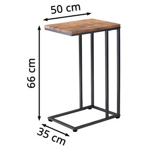 Produktbild für Beistelltisch CASARIA 108649, braun, aus Holz / Metall
