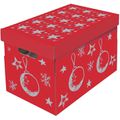 Aufbewahrungsbox Nips Christmas 119200145, A4, 36L für 54 Weihnachtskugeln, Pappe rot, 46,5x27,5x29cm