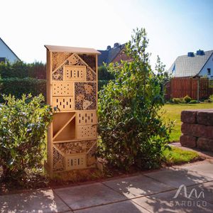 Produktbild für Insektenhotel Gardigo XXL, mit Standfüßen, aus Holz
