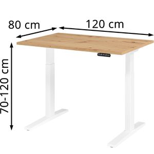 Produktbild für Schreibtisch Hammerbacher XMKA 12, asteiche / weiß