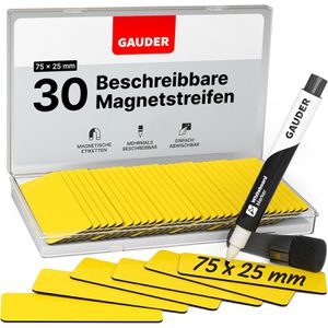 Magnetschilder Gauder ME-75x25, gelb