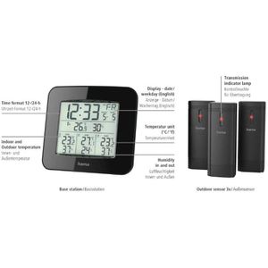 Produktbild für Thermo-Hygrometer Hama 186311, EWS-Trio Funk, digital