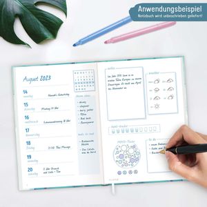 Produktbild für Notizbuch paper&amp;you Smaragd Gold, 6616-5, Karton Softcover
