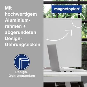 Produktbild für Tischtrennwand Magnetoplan VarioPin, 1108006, rot