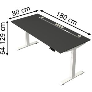 Produktbild für Schreibtisch Kerkmann Move boost 4, anthrazit / weiß
