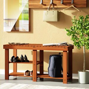 Produktbild für Schuhbank CASARIA 105377, braun, aus Holz