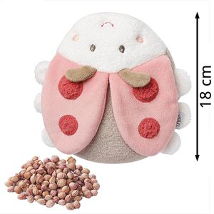 Produktbild für Wärmekissen Fehn Marienkäfer, 18 x 18 cm, mit Kirschkernen