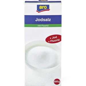 Aro Salz Jodsalz, fein, mit Fluorid, 500g