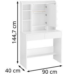 Produktbild für Schminktisch Vasagle RDT126W01, mit Beleuchtung