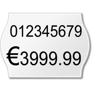 Preisetiketten METO 9506163, weiß, 26 x 12 mm