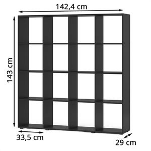 Produktbild für Bücherregal Vicco Karree, schwarz