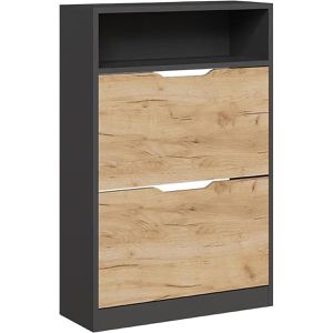 Produktbild für Schuhschrank Vicco Luca, anthrazit / eiche