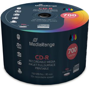 Produktbild für CD-Rohlinge MediaRange MR208, bedruckbar, CD-R