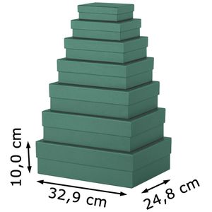 Produktbild für Geschenkbox Rössler-Papier Boxline Metallic opal, grün