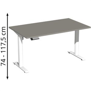 Schreibtisch Geramöbel Elevate Home, onyx / weiß