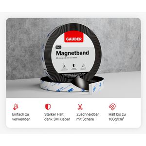 Produktbild für Magnetband Gauder schwarz