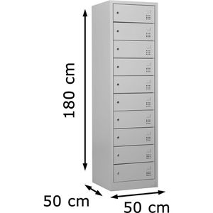 Produktbild für Schließfachschrank G-Office LSL.10, lichtgrau