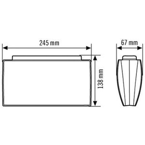 Produktbild für Notbeleuchtung Esylux SLE EL, Fluchtwegleuchte, LED mit Akku